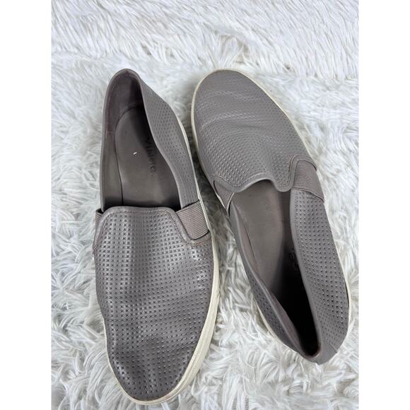 Vince Shoes Womens Size 6.5 Gray Perforated Slip-On Blair Sneakers Casual Taupe - Picture 9 of 13